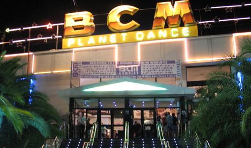 Entrada de BCM, popular discoteca de Magaluf