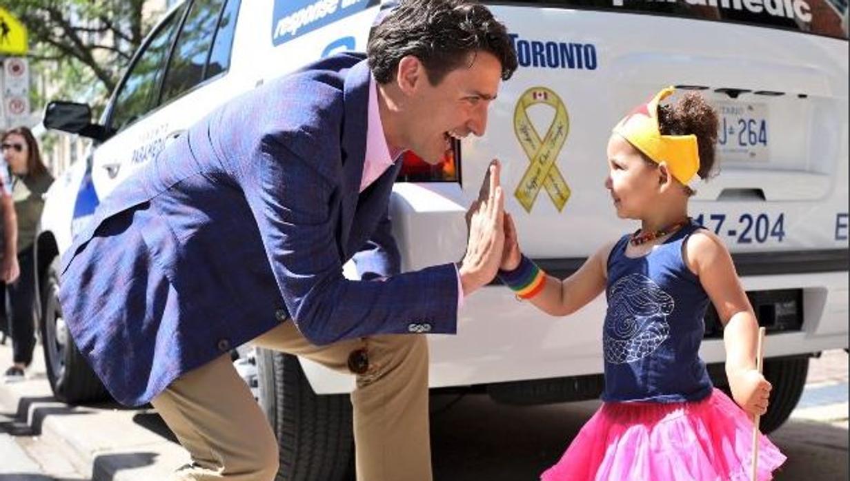 Justin Trudeau, en la celebración del Orgullo Gay de Toronto el pasado domingo