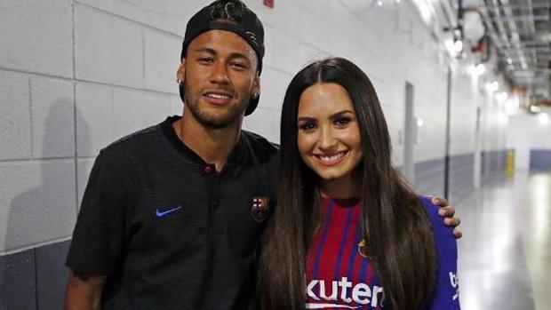 Neymar y Demi Lovato el día que se conocieron