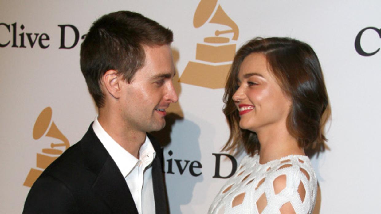 Miranda Kerr junto a su marido Evan Spiegel