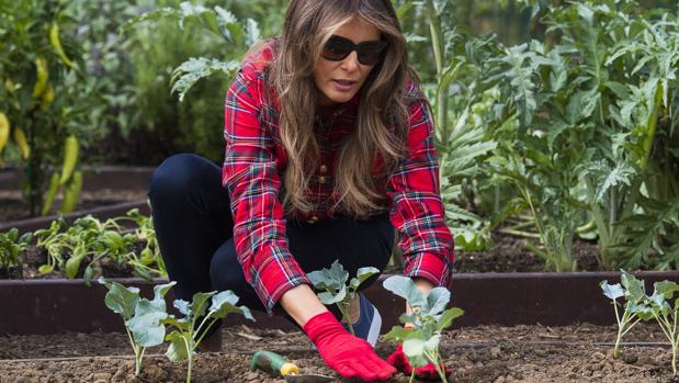 Melania Trump, en el huerto con una camisa de más de mil euros