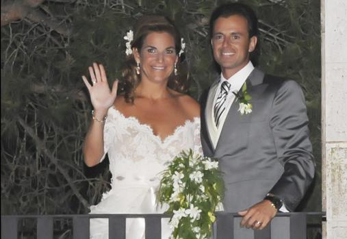 Arantxa Sánchez Vicario y Josep Santacana el día de su boda