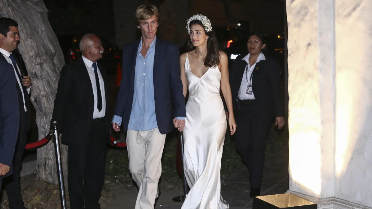Christian de Hannover y Alessandra de Osma el viernes, en un cóctel tras la boda