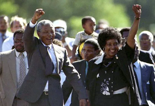 Mandela y Winnie, en 1990s