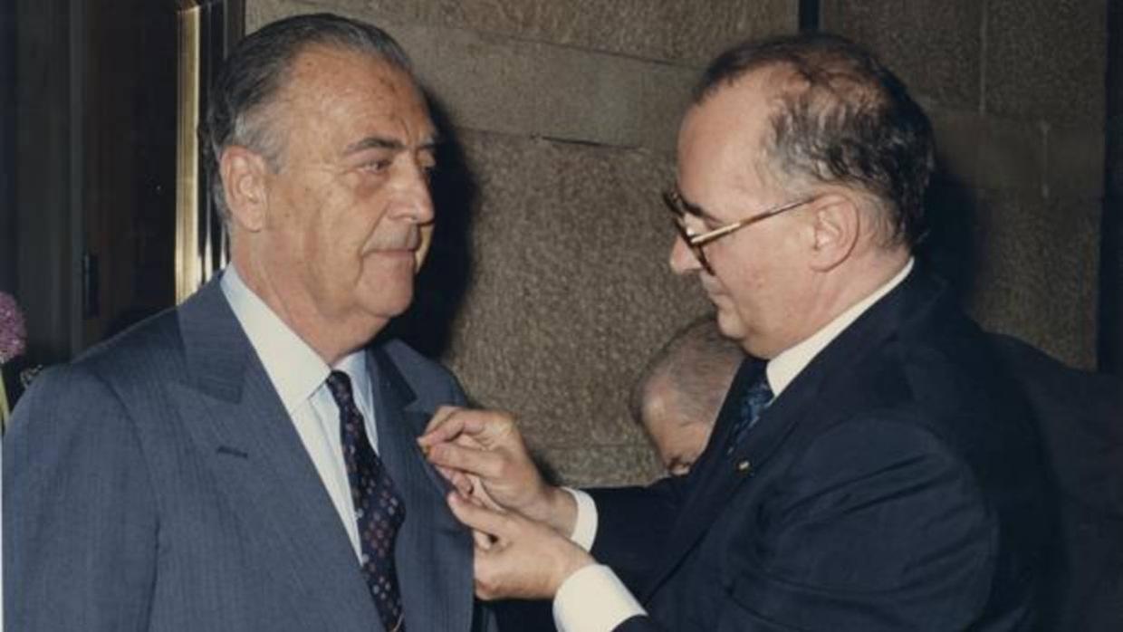 osé Fernández de Villavicencio, marqués de Vallecerrato (izda) con Guido Brunner