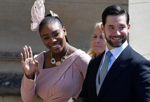 Serena Williams junto a su marido