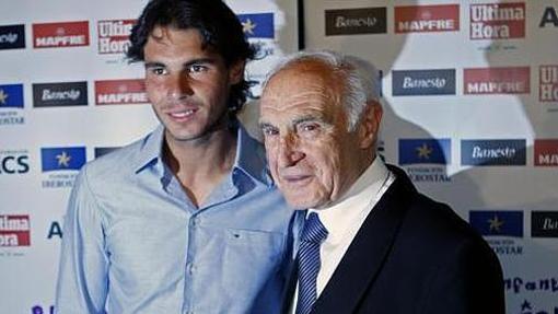 Rafa Nadal junto a su abuelo Rafael