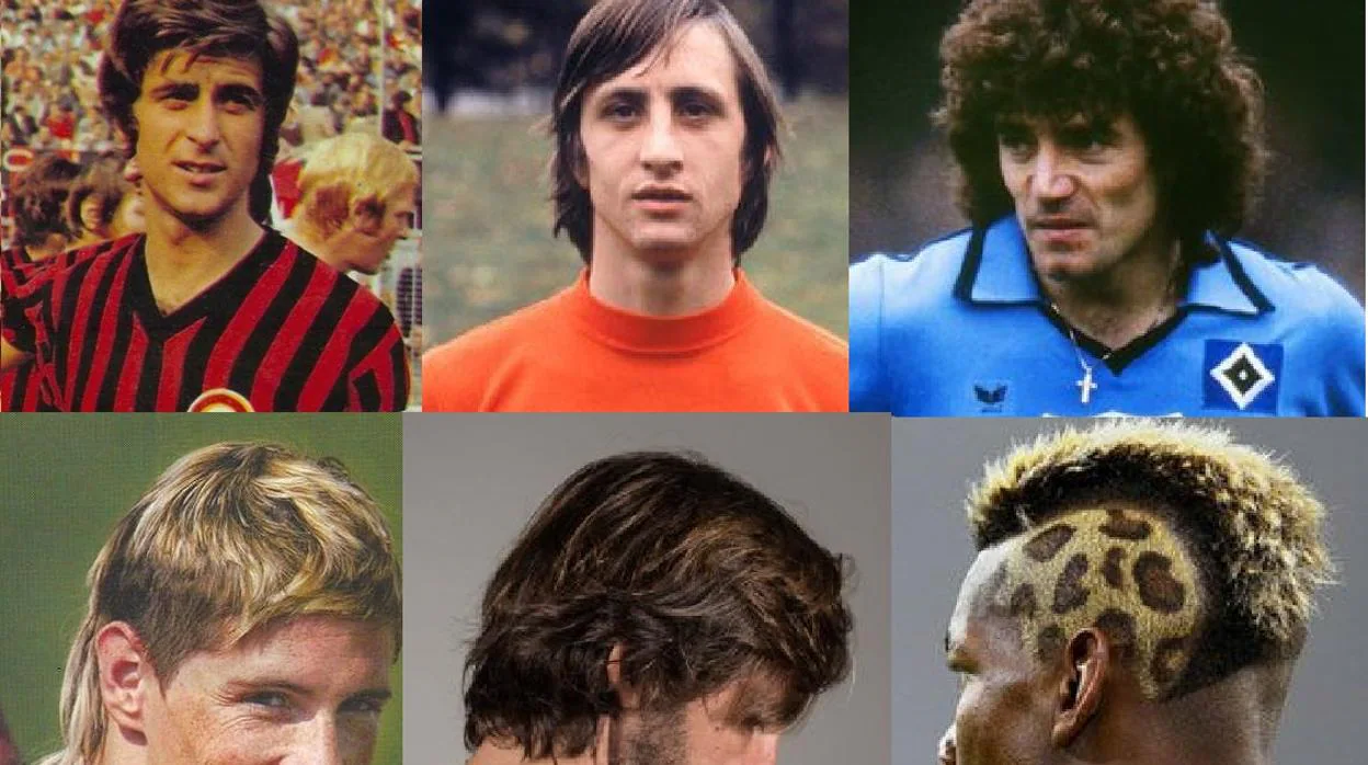 La evolución de los peinados entre los futbolistas