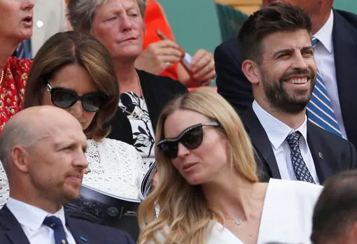Gerard Piqué se codea con los Middleton en las gradas de Wimbledon