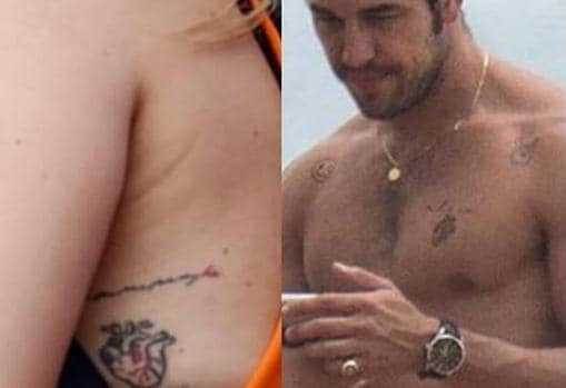 Así son los tatuajes que eligen las parejas famosas para sellar su amor