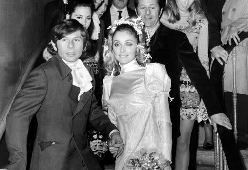 Tate y Polanski el día de su boda