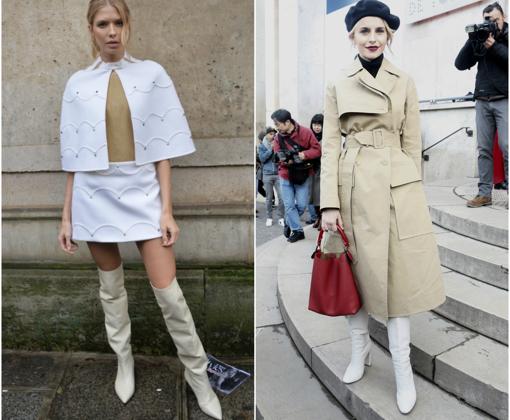 Semana de la moda París, street style de Elena Perinova a la izquierda y Caroline Daur a la derecha