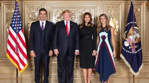 Begoña Gómez luce un vestido de Delpozo de 2.300 euros en la recepción oficial con Trump