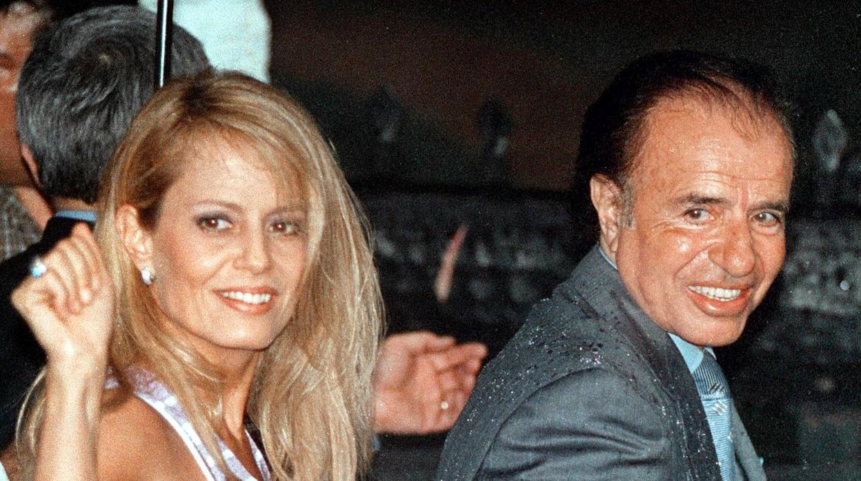 Carlos Menem y Cecilia Bolocco