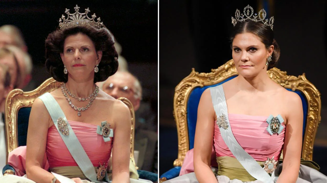 Victoria de Suecia recicla para los Premios Nobel un vestido de su madre de 1995