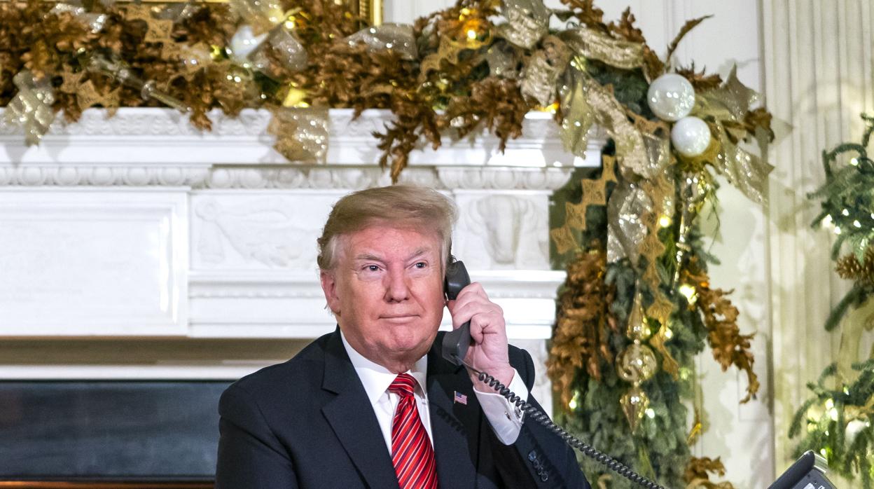 Donlad Trump, en su conversación telefónica con el niño