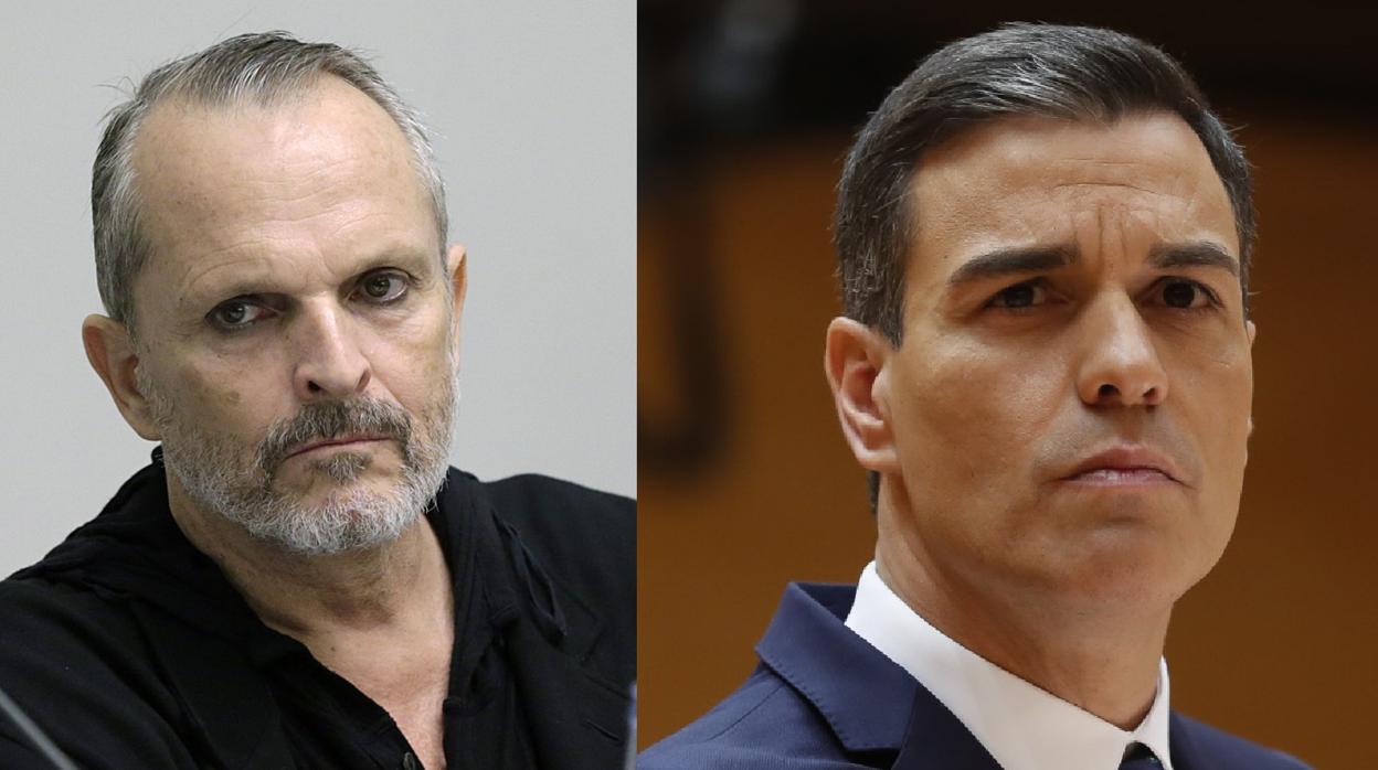 Miguel Bosé y Pedro Sánchez