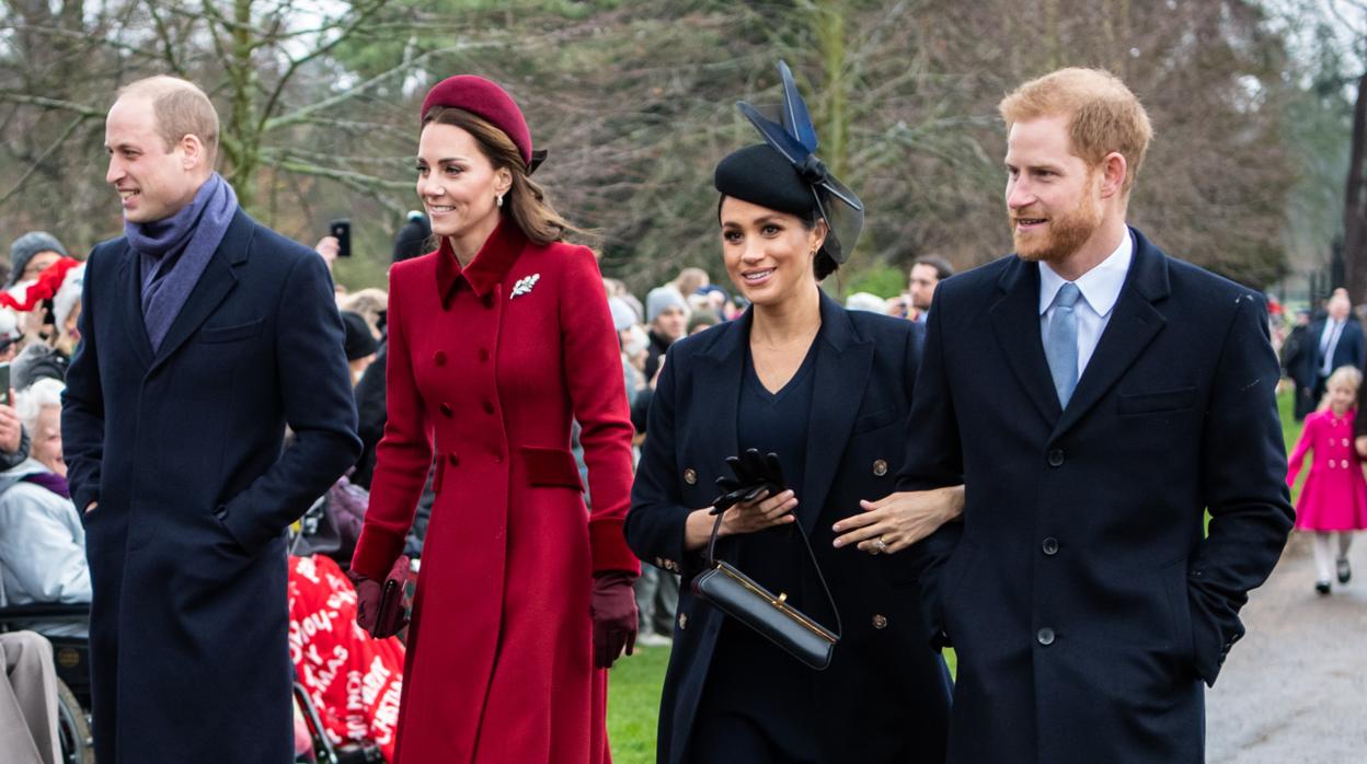 El Príncipe Guillermo, la duquesa de Cambridge, la duquesa de Sussex y el príncipe Harry