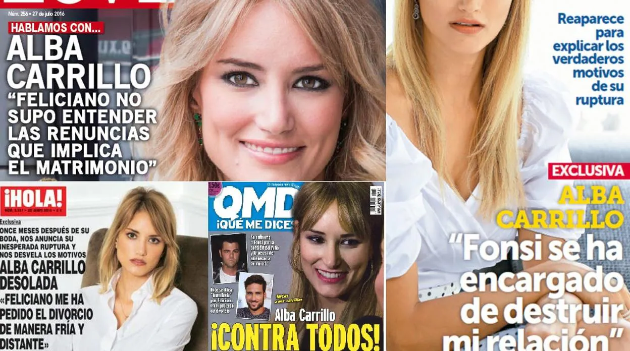 Algunas de las portadas de revistas que ha protagonizado la modelo cargando duramente contra sus ex