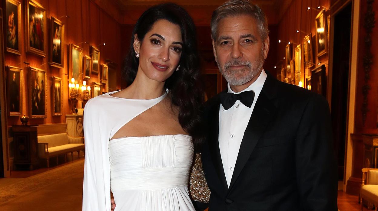 Amal y George Clooney en Londres, el 12 de marzo