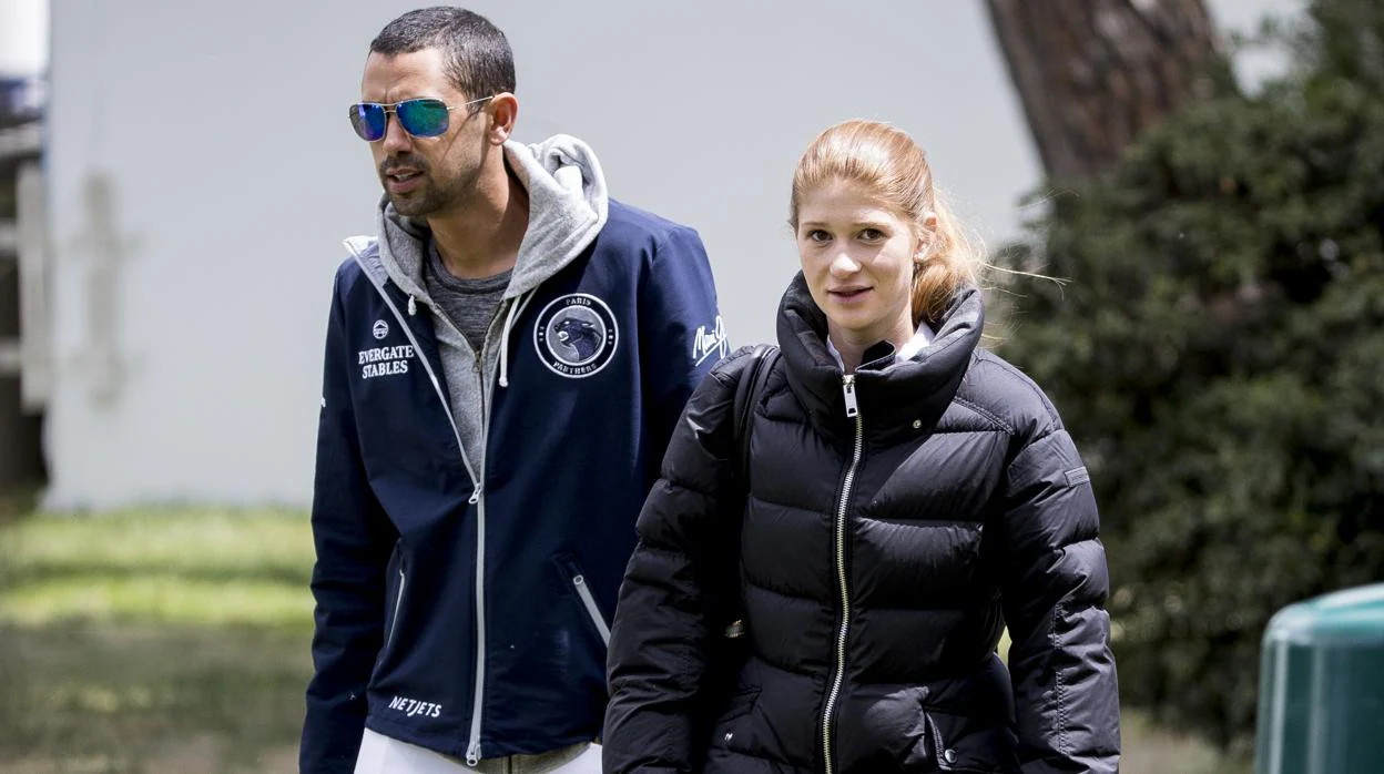 Jennifer Gates y su novio Nayel Nassar, ayer en el Club de Campo Villa de Madrid