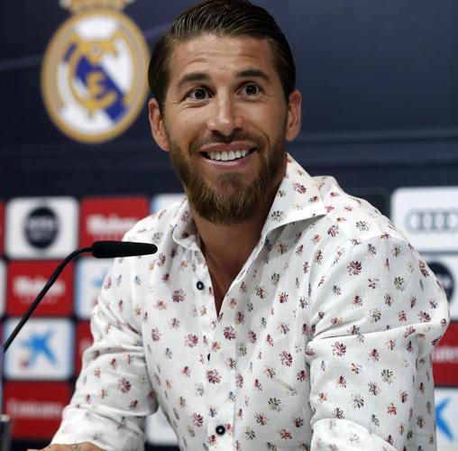 Sergio Ramos durante la rueda de prensa del pasado jueves