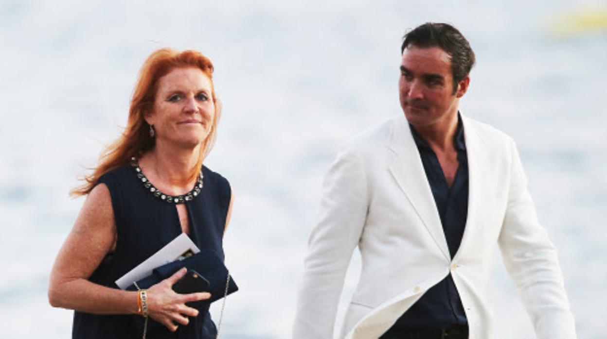 Sarah Ferguson y Manuel Fernández, en una boda en 2015