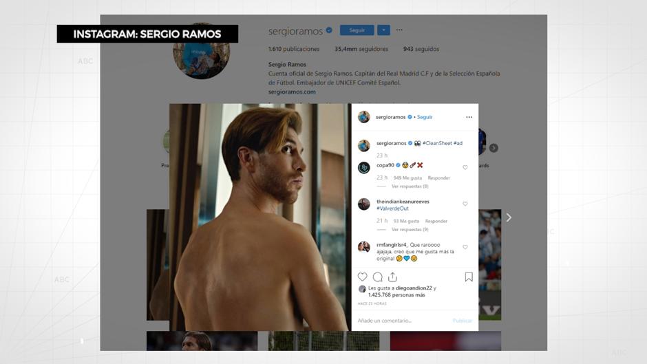 Sergio Ramos sorprende con una espalda «limpia» de tatuajes