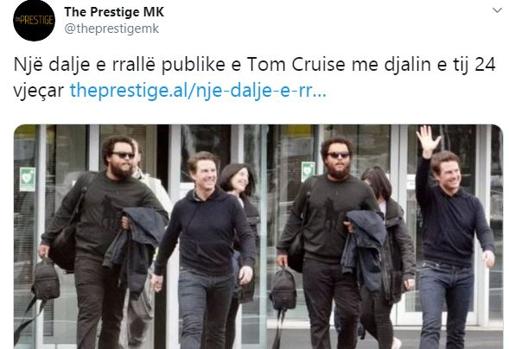 Tom Cruise reaparece con su hijo cuatro años después