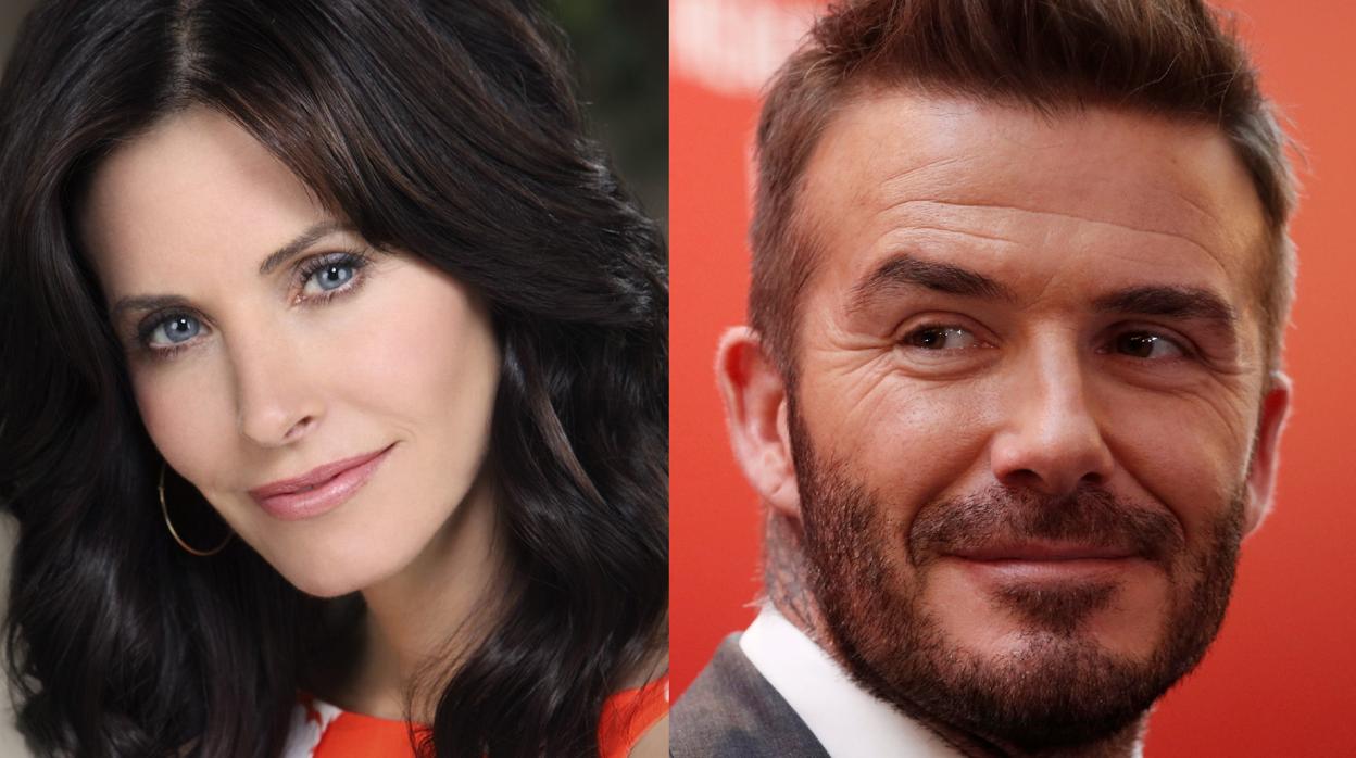 Courteney Cox y David Beckham