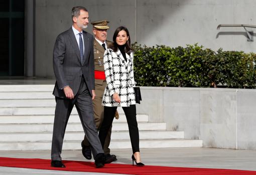 Los Reyes minutos antes de subirse al avión