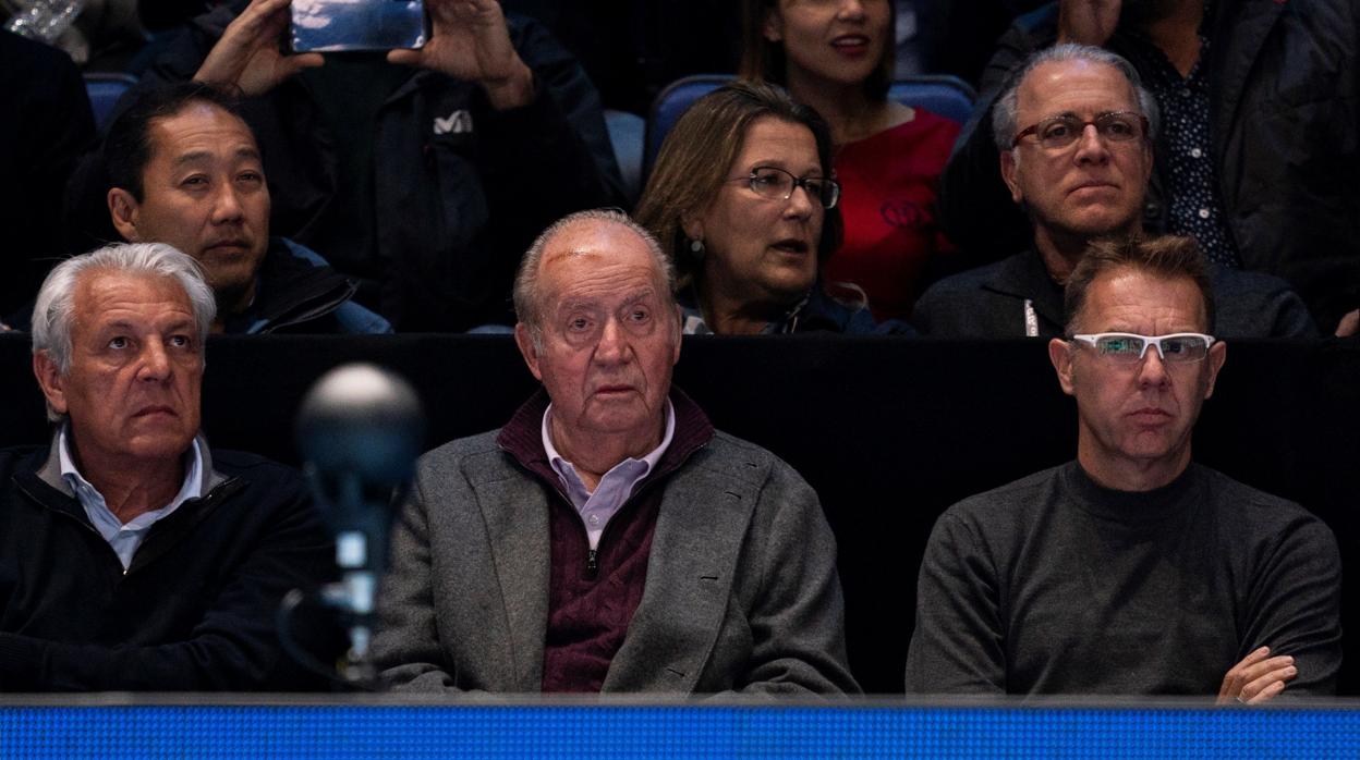 El Rey Juan Carlos, durante la final del torneo ATP de tenis