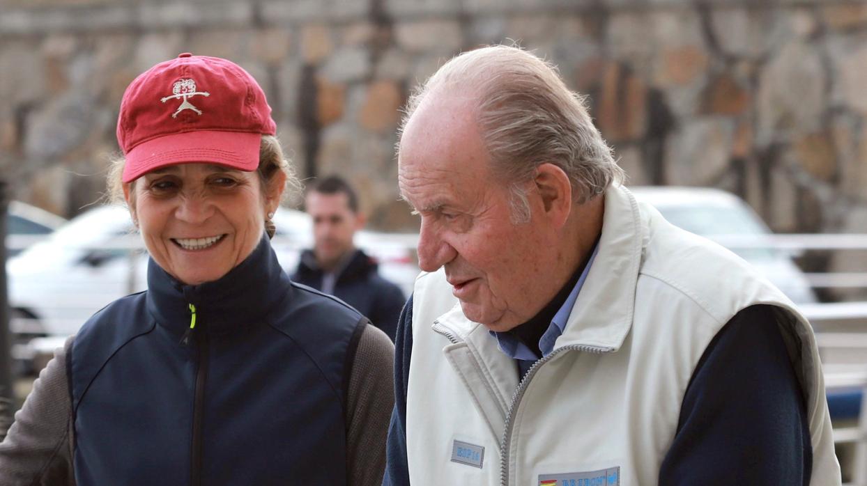 Don Juan Carlos y la infanta Elena este fin de semana en Sanxenxo