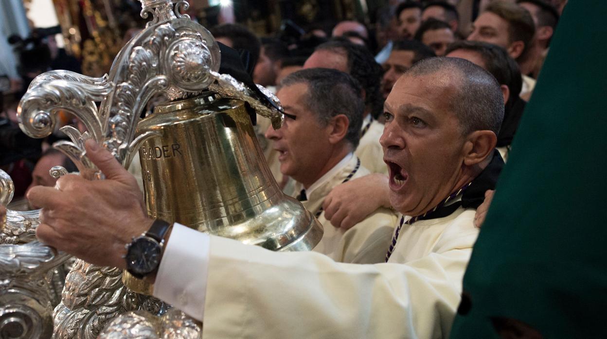 Antonio Banderas durante la Semana Santa de Málaga