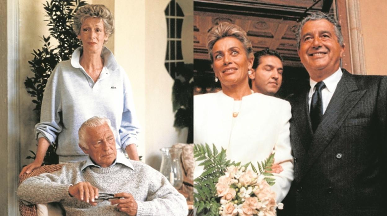 Marella Caracciolo era la esposa de Gianni Agnelli (Izq.); Silvia Cornacchia la de Carlo De Benedetti (Dcha.)