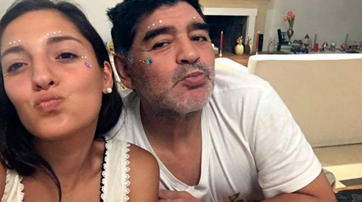Maradona y su hija Jana