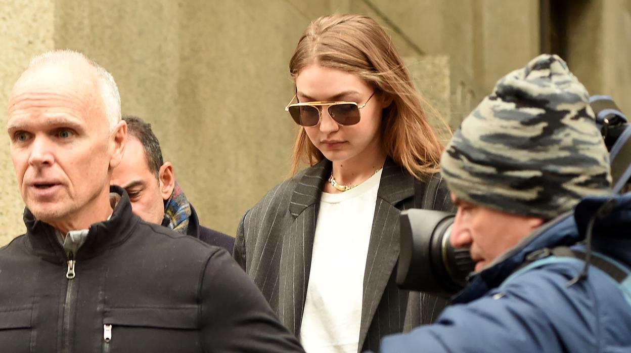 Gigi Hadid, el pasado lunes a su salida de la corte de Manhattan