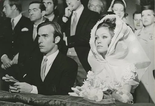 Carlos Goyanes y Pepa Flores, el día de su boda