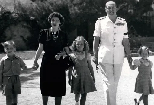 La Familia Real griega en 19474