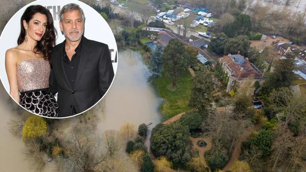 «Dennis» inunda la mansión inglesa de los Clooney