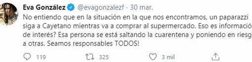 El brutal enfado de Eva González con la prensa por no olvidar el escándalo de Cayetano Rivera