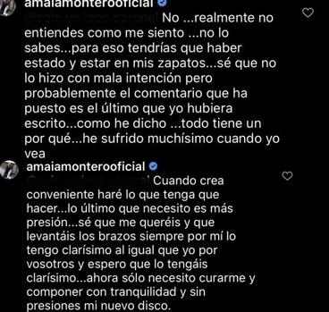 Amaia Montero no soporta más críticas y anuncia su marcha: «He sufrido muchísimo. Necesito curarme»