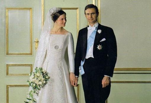 En su boda, en 1967, con Henri de Laborde de Monpenzat