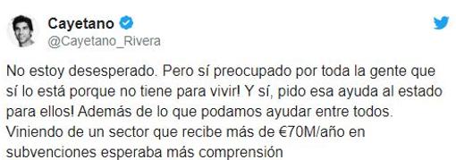 El ataque de Daniel Guzmán a Cayetano Rivera: «Estás molesto por no ganar dinero matando animales»