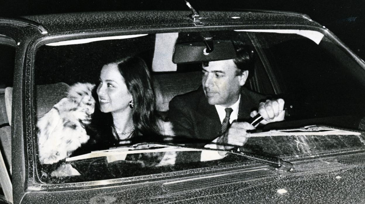 Carlos Falcó con Isabel Preysler en 1980