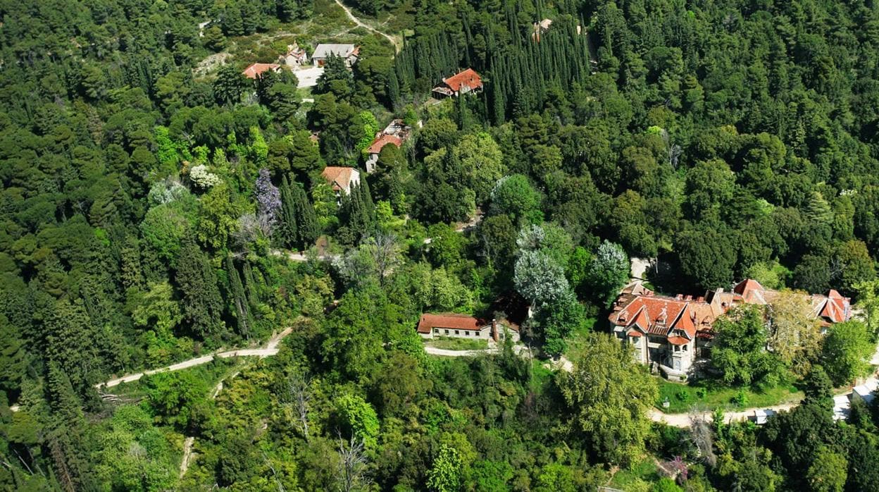 Vista aérea de la finca de Tatoi, en Grecia