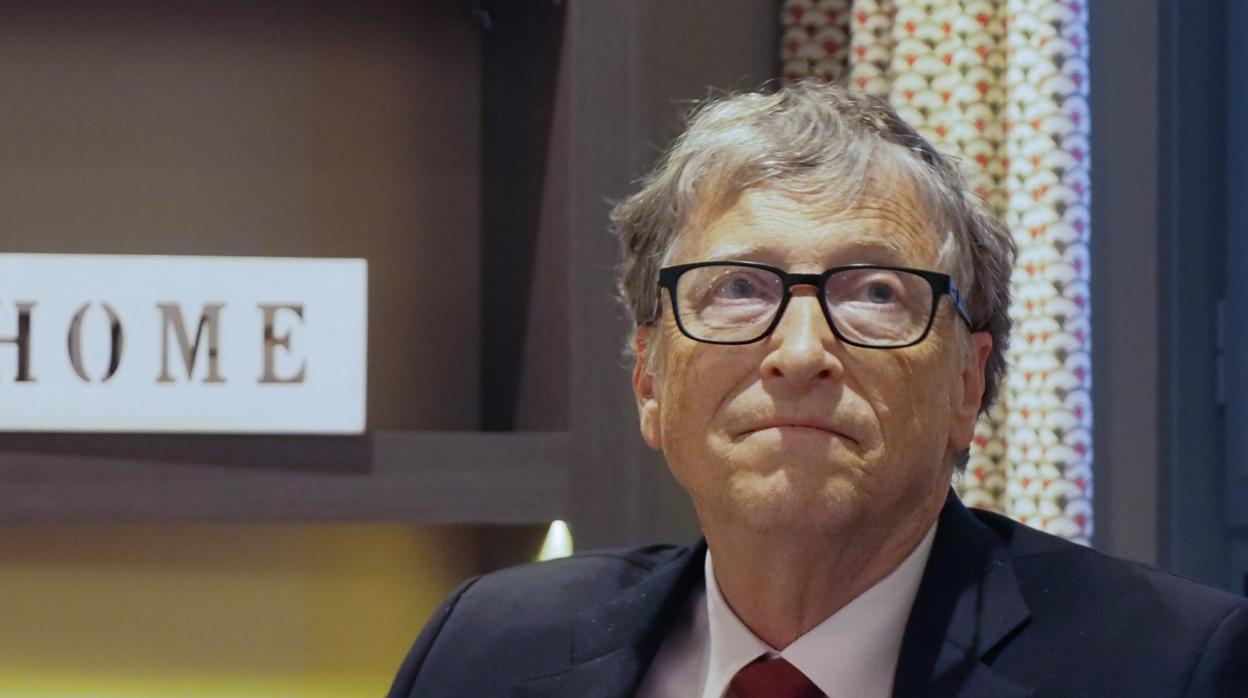 Bill Gates, junto a su padre