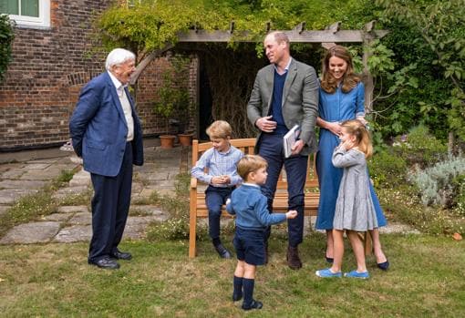 David Attenborough visitó la semana pasada a los Duques de Cambridge y sus hijos