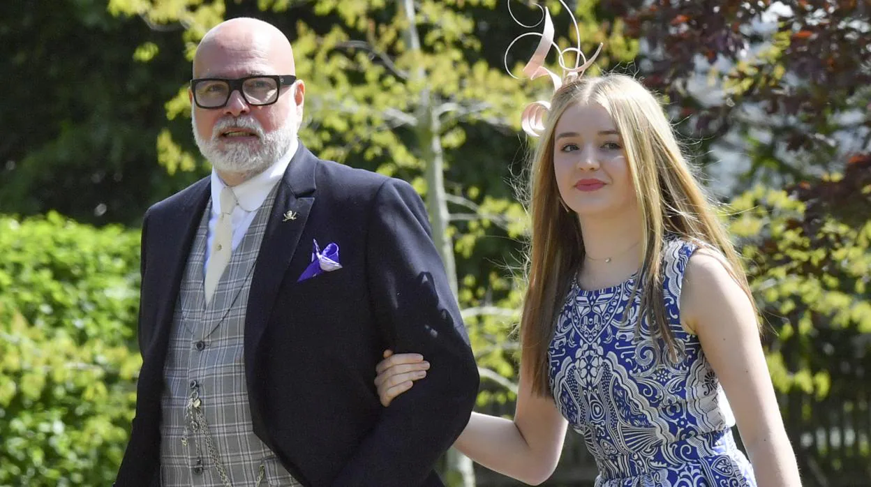 Gary Goldsmith y su hija, en la boda de Pippa Middleton