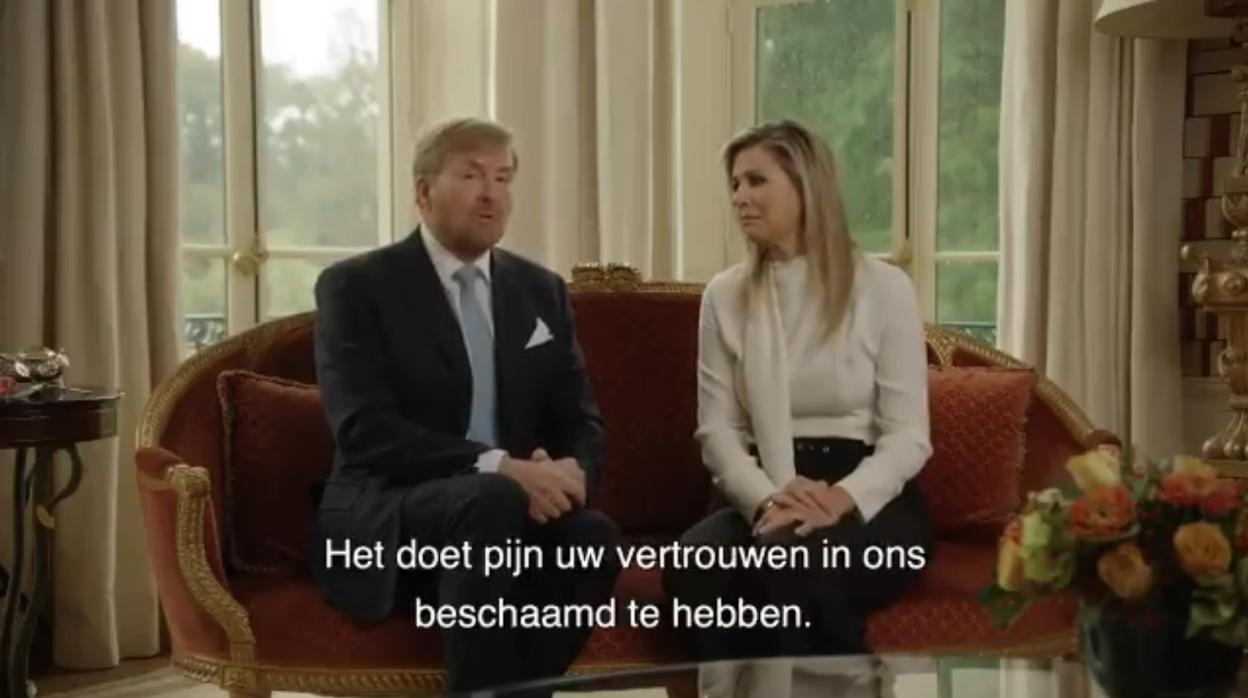 Guillermo y Máxima de Holanda al comienzo del vídeo